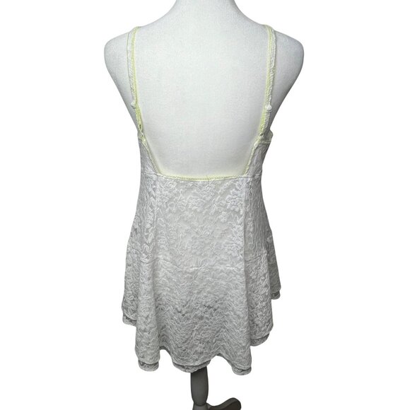 Free People Intimately Sun-Sational Mini Slip Bright White Lace Top Size Small - Picture 4 of 14